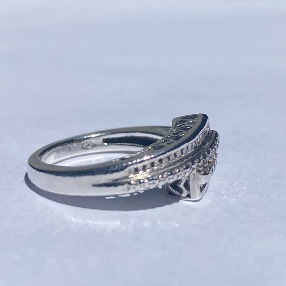 Heng Ngai 925 sterling silver overlap Diamond MOM ring💎 - Picture 10 of 16